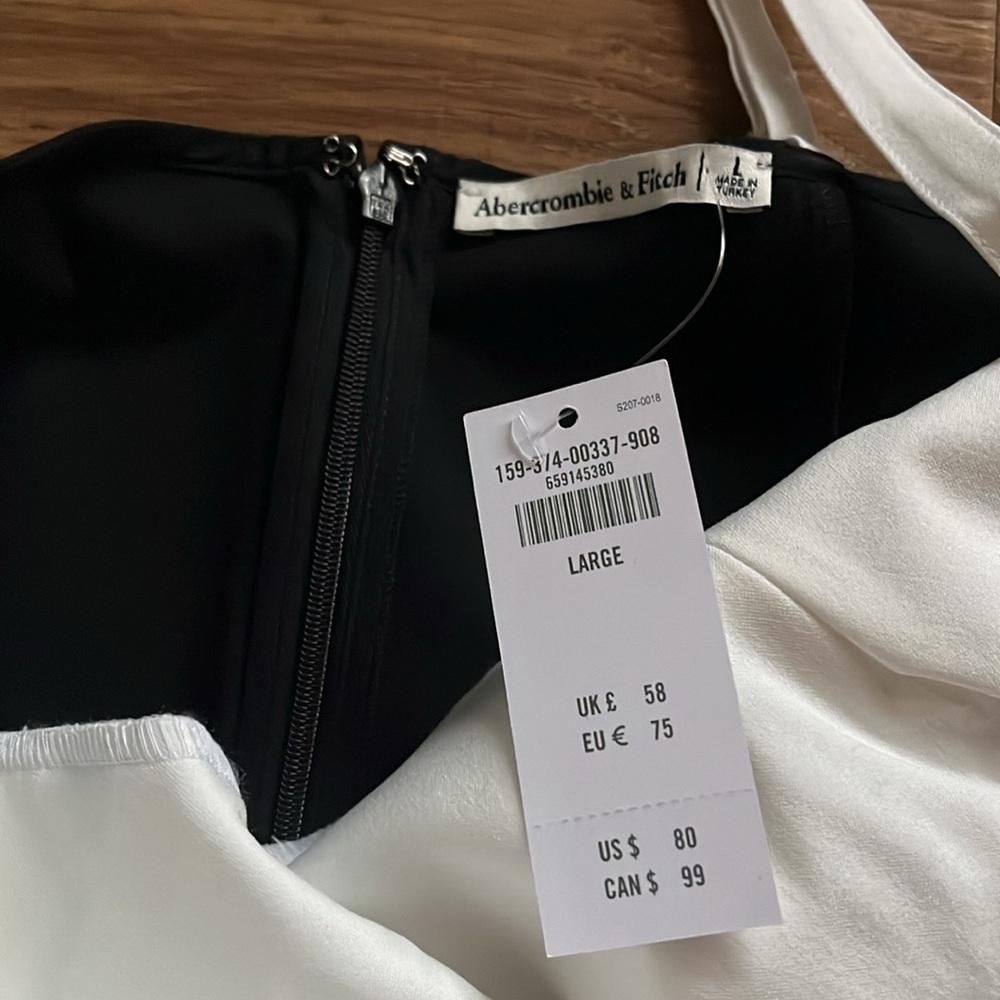 Abercrombie & Fitch Contrast Sweetheart Corset Mini Dress (L) FINAL SALE - Picture 5 of 5